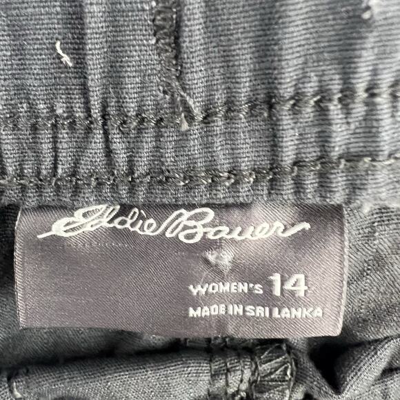 NWT Eddie Bauer Women's Ankle Cargo Pants Hiking Outdoor Sz 14 Gray - Picture 9 of 14